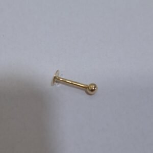 Piercing oro 9kilates labio bola