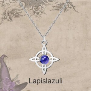 COLGANTE ACERO NUDO DE BRUJA LAPIZLAZURI