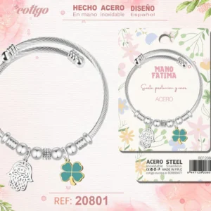 BRAZALETE ACERO MANO FATIMA