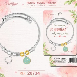 BRAZALETE ACERO MEJOR HERMANA