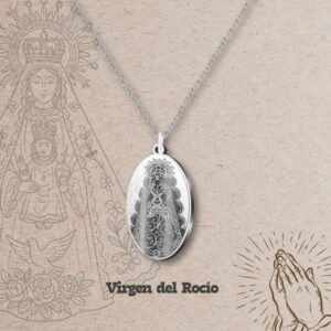 CADENA CON COLGANTE VIRGEN DEL ROCIO ACERO