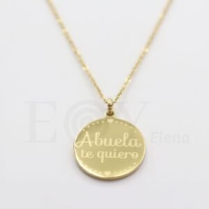 CADENA CON COLGANTE ABUELA ACERO CHAPADO
