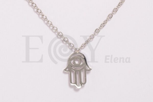 COLLAR ACERO MANO DE FATIMA