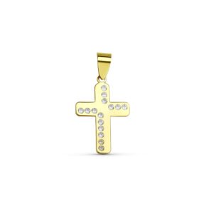 CRUZ ORO 9K CON CIRCONITAS