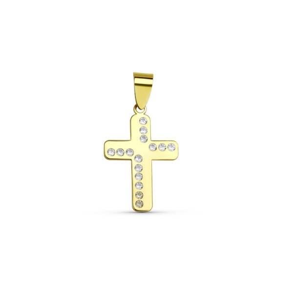 CRUZ ORO 9K CON CIRCONITAS
