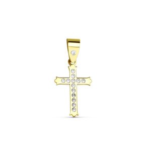 CRUZ ORO 9K CON CIRCONITAS