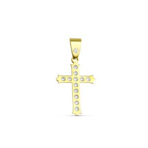 CRUZ ORO 9K CON CIRCONITAS