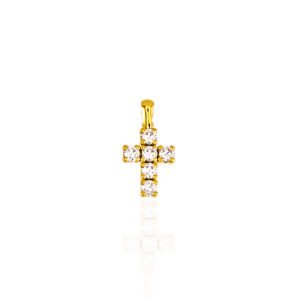 CRUZ ORO 18K CON CIRCONITAS