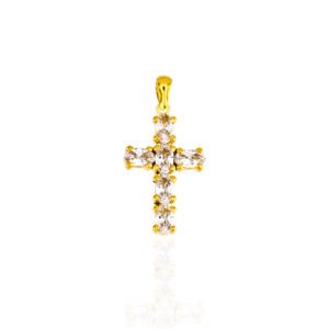 CRUZ ORO 18K CON CIRCONITAS