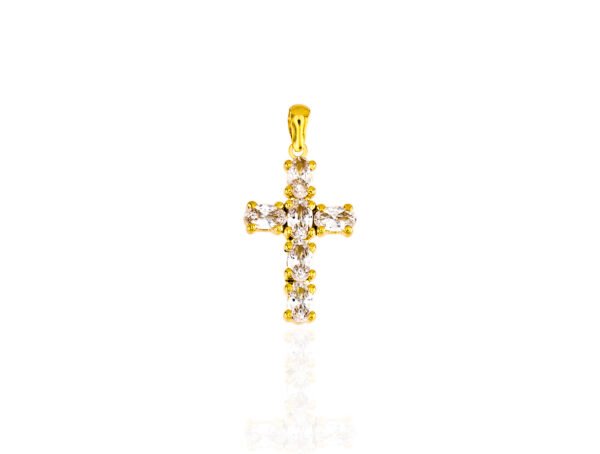 CRUZ ORO 18K CON CIRCONITAS