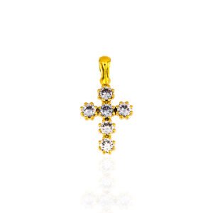 CRUZ ORO 18K CON CIRCONITAS