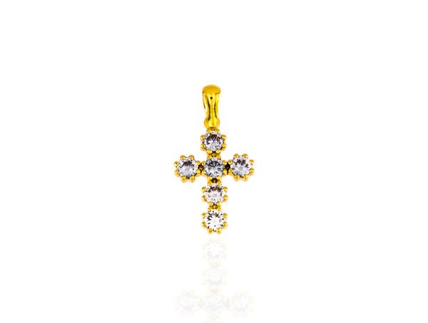 CRUZ ORO 18K CON CIRCONITAS