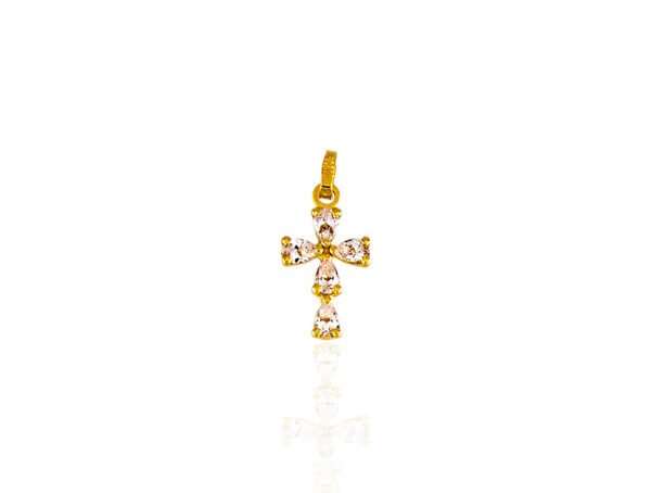 CRUZ ORO 18K CON CIRCONITAS
