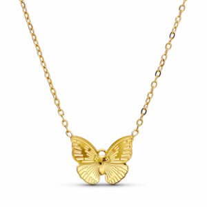 COLGANTE ACERO MARIPOSA CHAPADO