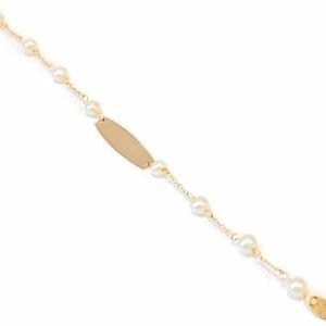 Esclava oro con perlas oro 9k