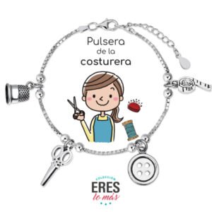 Pulsera de la Costurera plata de ley 925 milesimas