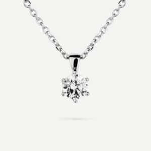collar plata circonita