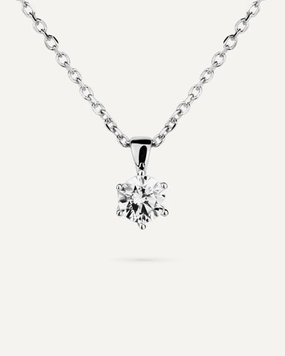 collar plata circonita
